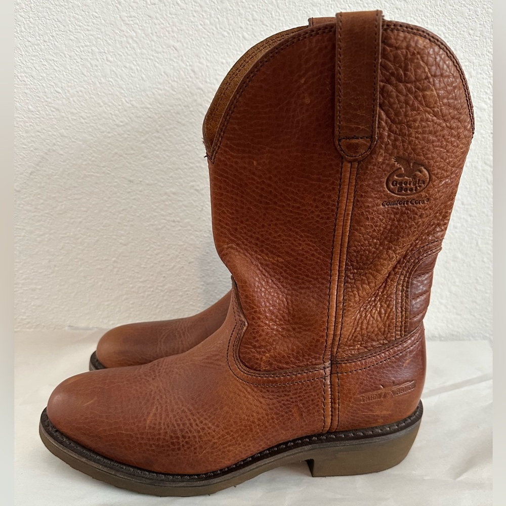 Georgia Boot Mens Size 11.5W Carbo Tec G003 11” Wellington Brown Farm and Ranch